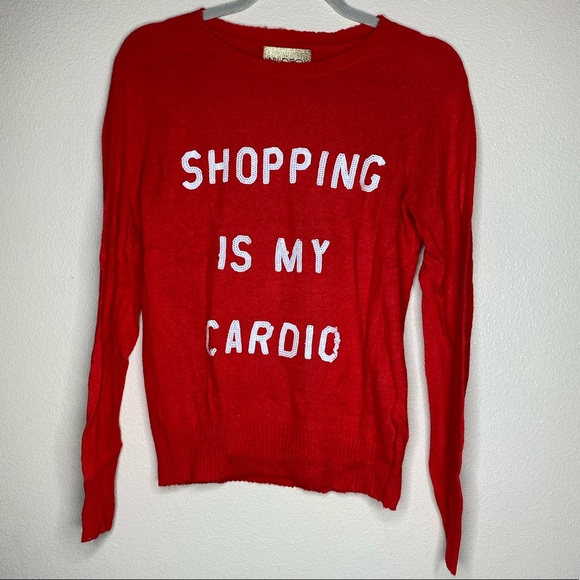 Wildfox “Shopping Is My Cardio” Sweater - Picture 3 of 6